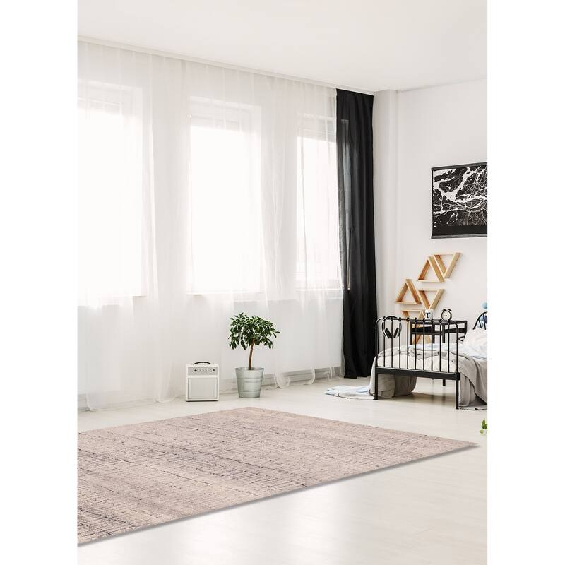 ECARPETGALLERY Hand-knotted Tangier Light Grey Wool Rug - 5'1 x 8'3