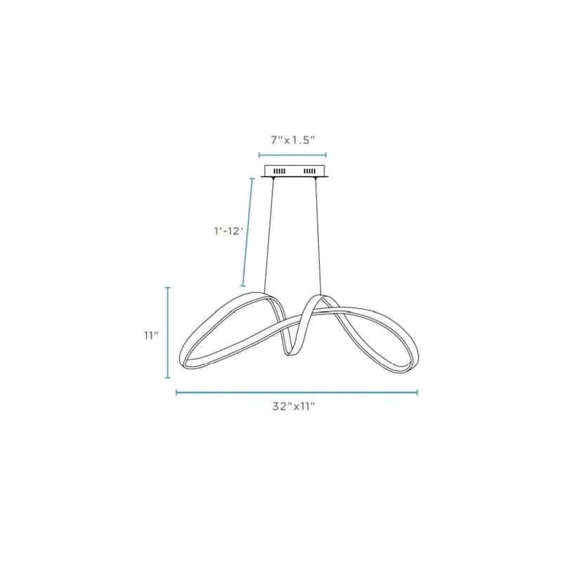 Bucharest Integrated LED Dimmable Chandelier with Smart Dimmer Included