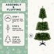 preview thumbnail 3 of 7, 6FT Unlit Artificial Christmas Tree with 490 Tips, PVC Full Branches, Classic Green Holiday Tree with 4-Leg Plastic Stand