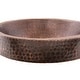 preview thumbnail 9 of 7, 15-in Small Round Skirted Vessel Hammered Copper Sink (VR15SKDB)