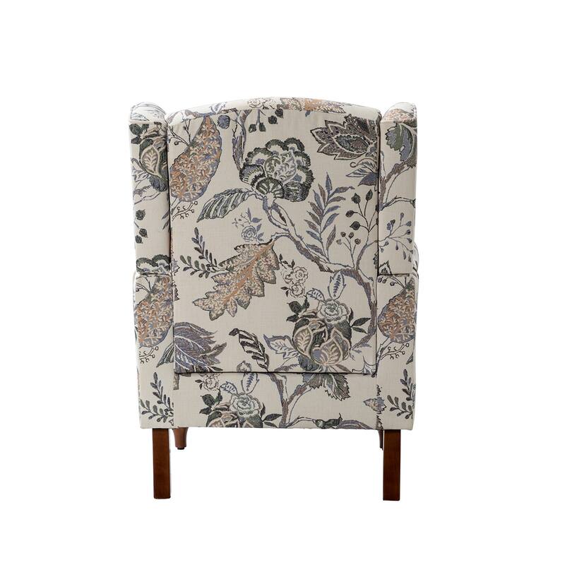 Epimethis Traditional Wingback Armchair with Foam-filled Seat and Turned Legs Set of 2 by HULALA HOME