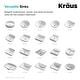 preview thumbnail 7 of 13, Kraus Elavo 16 1/4 in Square Ceramic Semi-Recessed Bathroom Sink