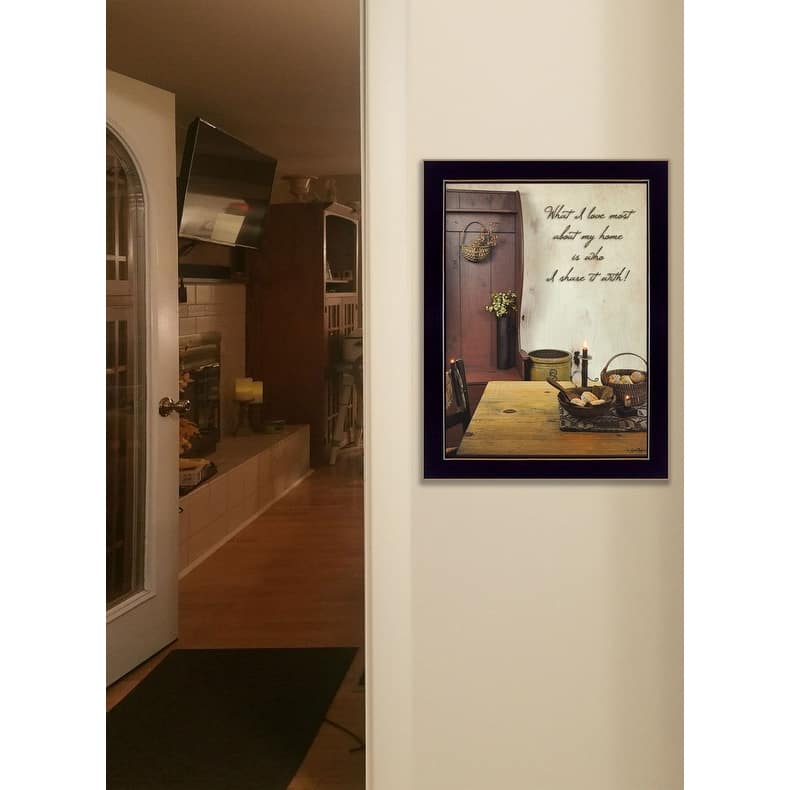 TrendyDecor4U Traditional "What I love Most" Framed Print Wall Art by Susan Boyer