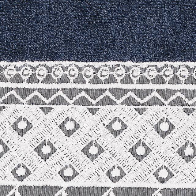 Authentic Hotel and Spa 100% Turkish Cotton Aiden White Lace Embellished Hand Towel