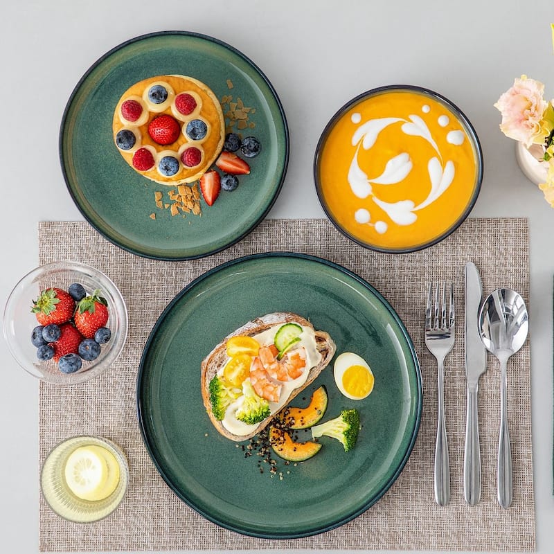 vancasso Starry 12-Piece Glossy Elegance Glaze Stoneware Dinnerware Set