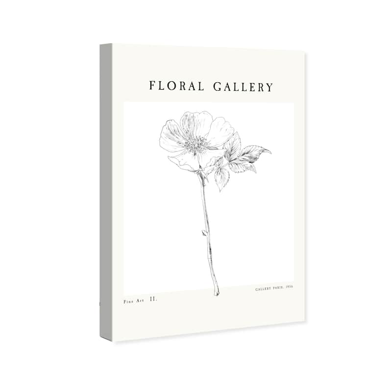 Wynwood Studio Canvas Floral and Botanical Floral Gallery Art Piece White and Modern & Contemporary Wall Art Canvas Print