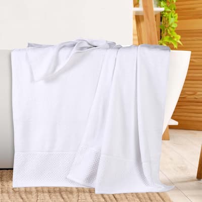 Superior Lodie Cotton Jacquard Solid and Two-Toned Bath Sheet Set of 2