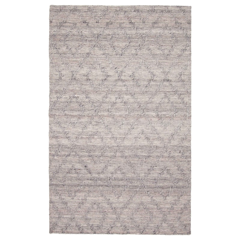 ECARPETGALLERY Braid weave Sienna Grey Wool Rug - 5'1 x 8'2 - Grey - 5'1 x 8'2