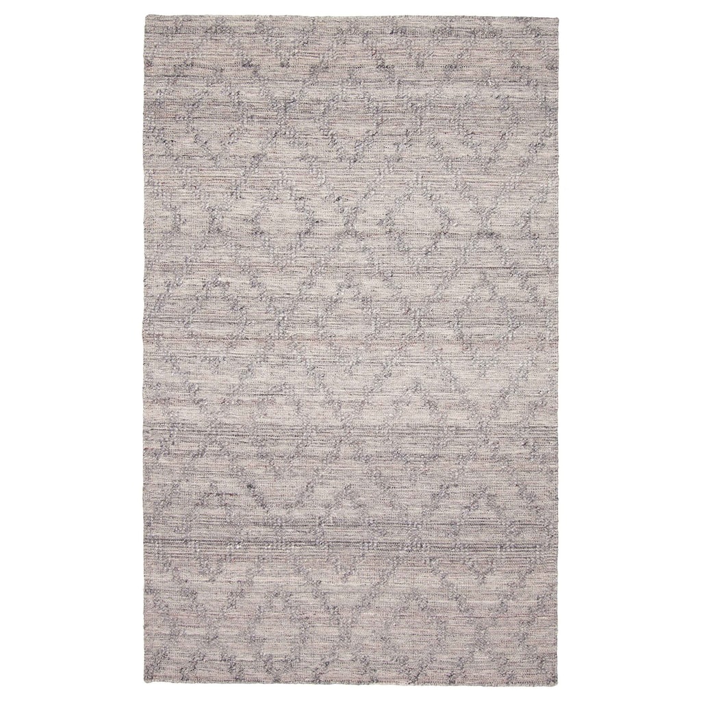 ECARPETGALLERY Braid weave Sienna Grey Wool Rug - 5'1 x 8'2