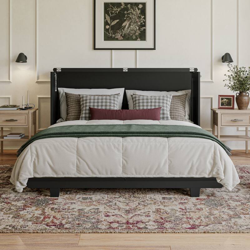 AFI Charleston Murphy Bed Chest with 6" Mattress