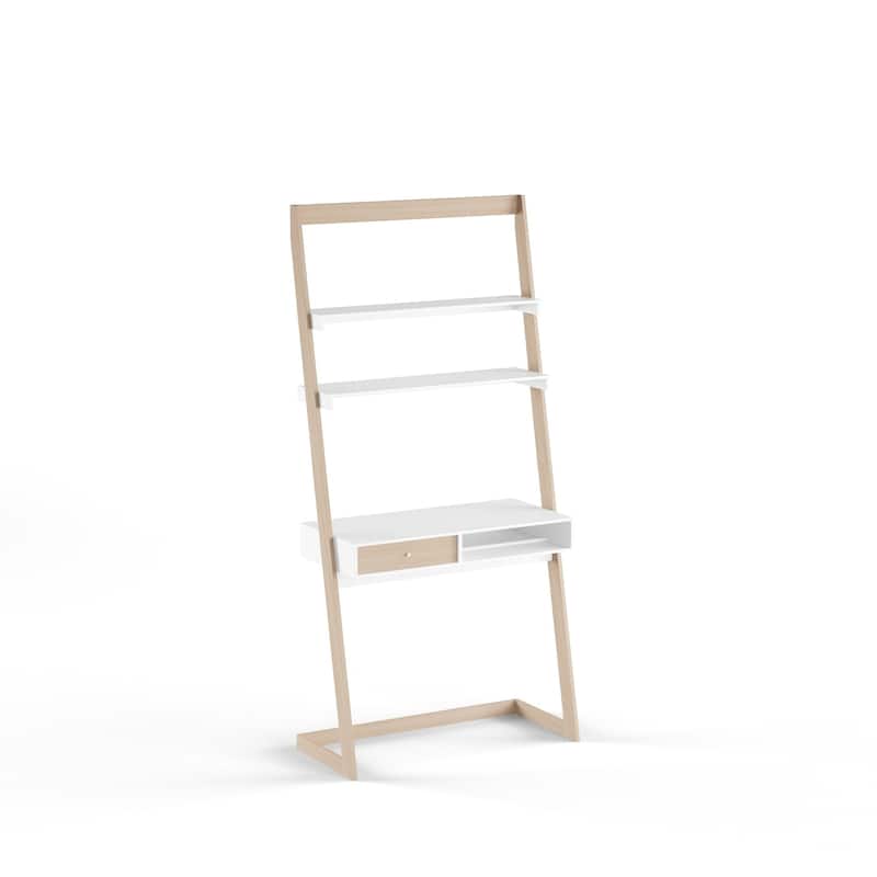 Tali Contemporary 2-Shelf Wall Leaning Desk with Drawer by Furniture of America