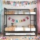 preview thumbnail 15 of 26, Modern Full XL Over Queen Bunk Bed with Twin Size Trundle,Save Space or Split Into 2 Beds Black