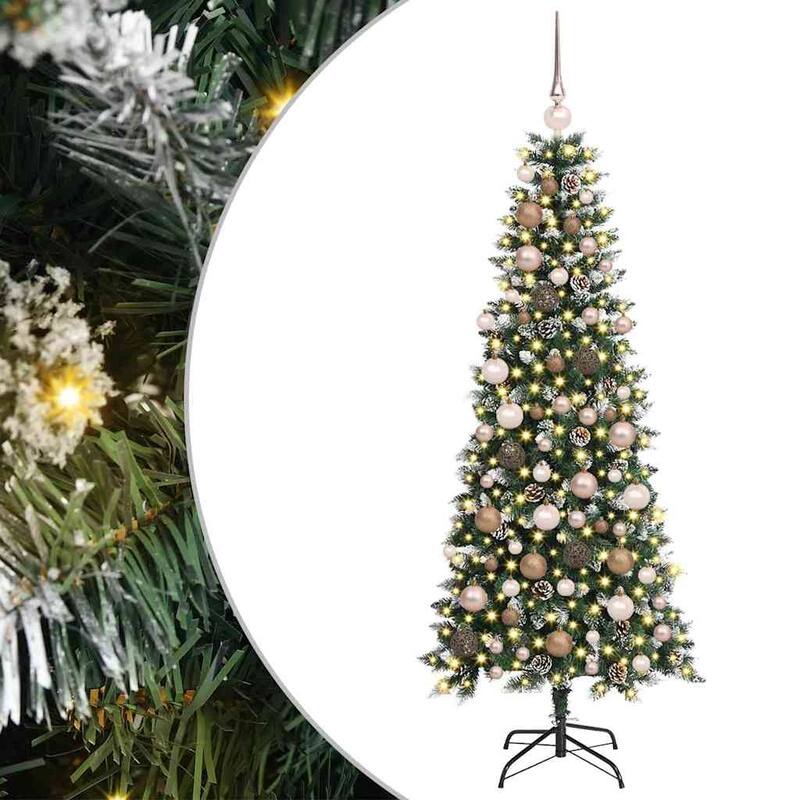 vidaXL Artificial Christmas Tree with 150 LEDs Green 55 x 55 x 120 cm - 55x 55 x 120