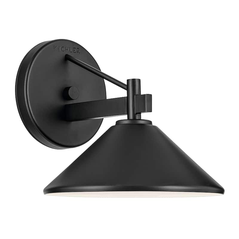 Kichler Lighting Ripley 7.5 in. 1-Light Black Outdoor Wall Sconce - 7.5 in