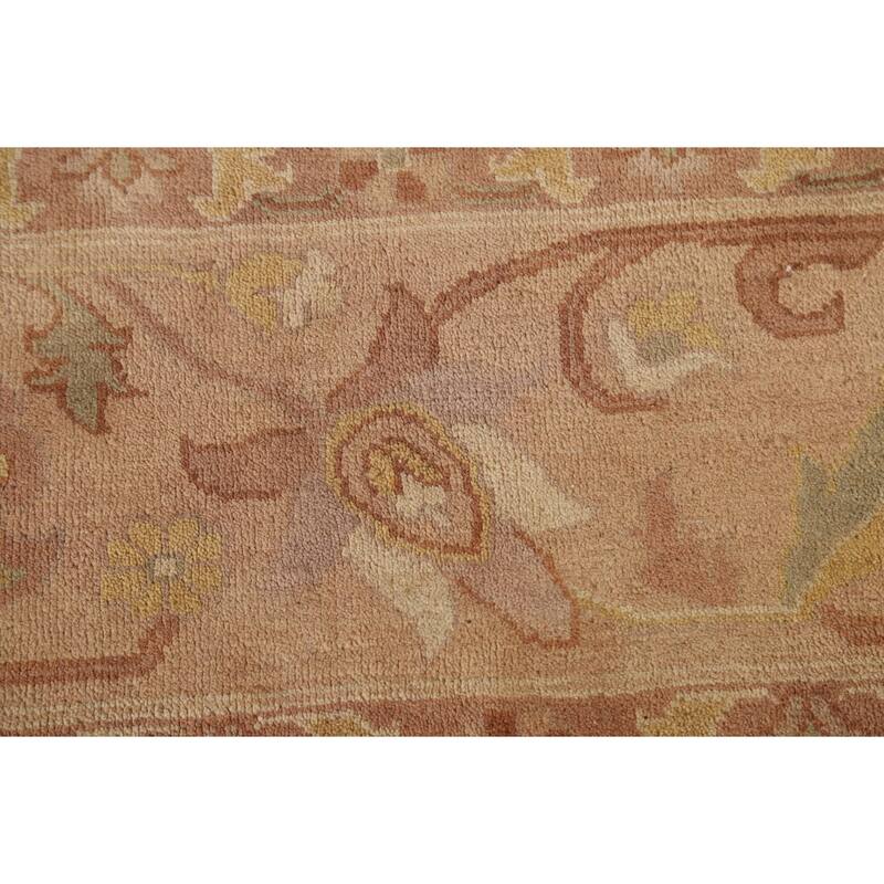 Traditional Floral Agra Indian Area Rug Handmade Wool Carpet - 9'3"x 12'4"