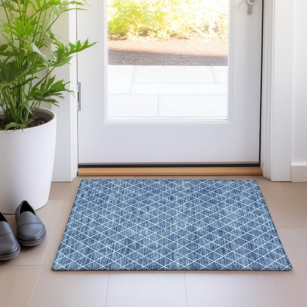 Premium Washable Super Soft Diamond Trellis Mayfield Rug