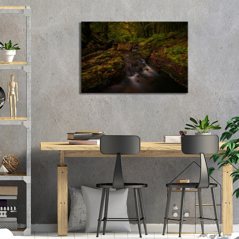 Forest Treasures Print On Wood by Sergio Lanza - Multi-Color