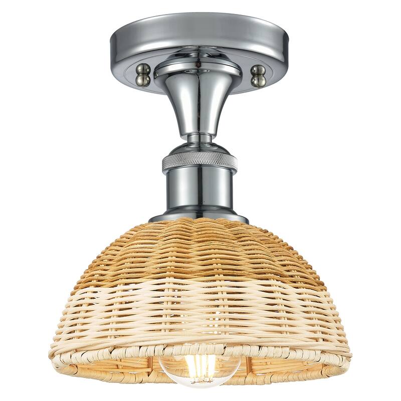 Innovations Lighting 516-1C-9-8 Bristol Natural II Semi-Flush Bristol - Polished Chrome / Natural