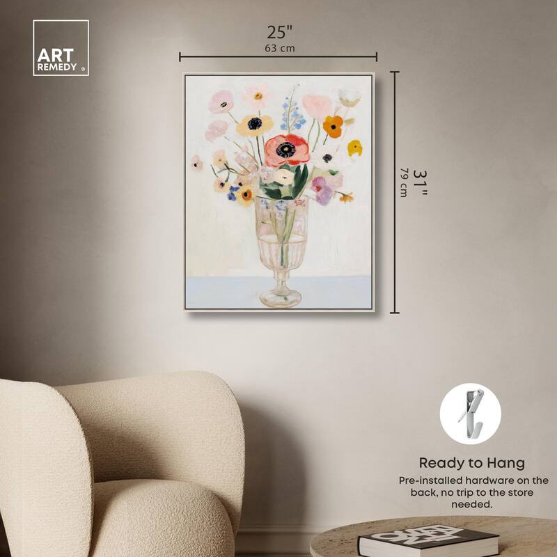 Gentle Bouquet Canvas by Art Remedy