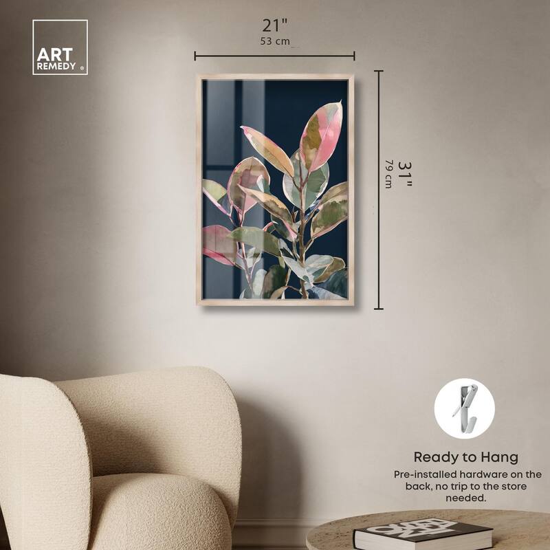 Fuchsia Frond II Shadowbox by Art Remedy