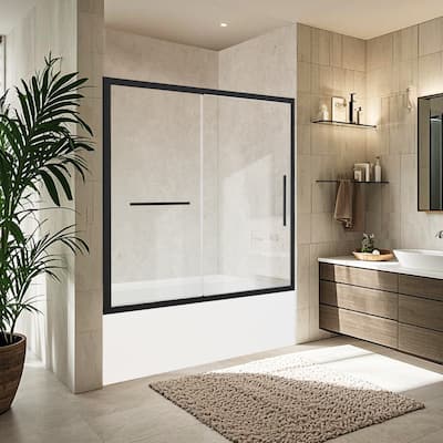 i-Homare 58-60" W x 62" H Sliding Tub Shower Door - 60"x62"
