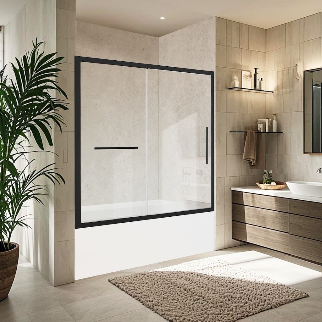 i-Homare 60" W x 62" H Sliding Tub Shower Door - 60"x62"