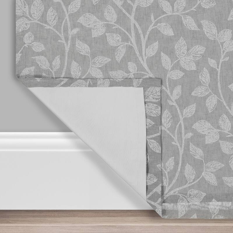 Eclipse Nora Botanical Print Absolute Zero Blackout Window Panel