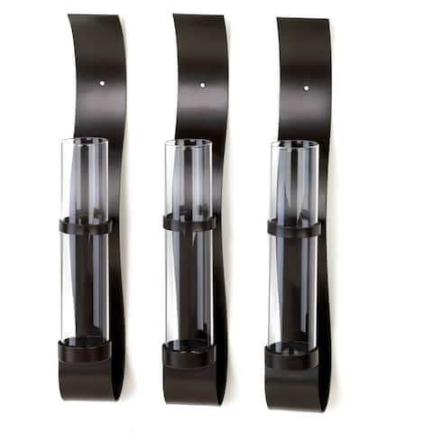 Billow Wall Sconce Vases (Set of 3) 2x3.25x14.37"