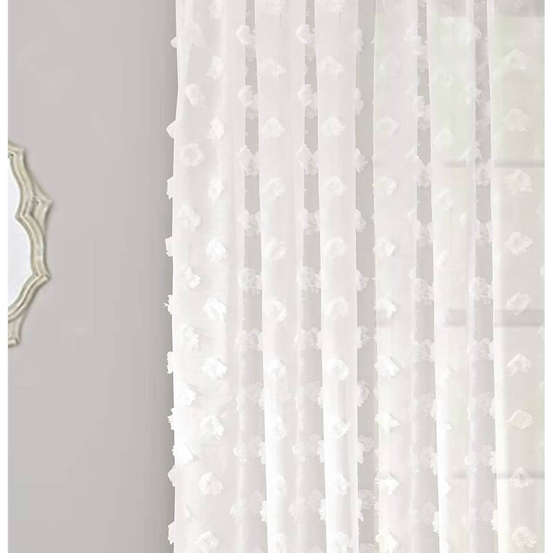DriftAway Olivia White Voile Chiffon Sheer Kitchen Tier