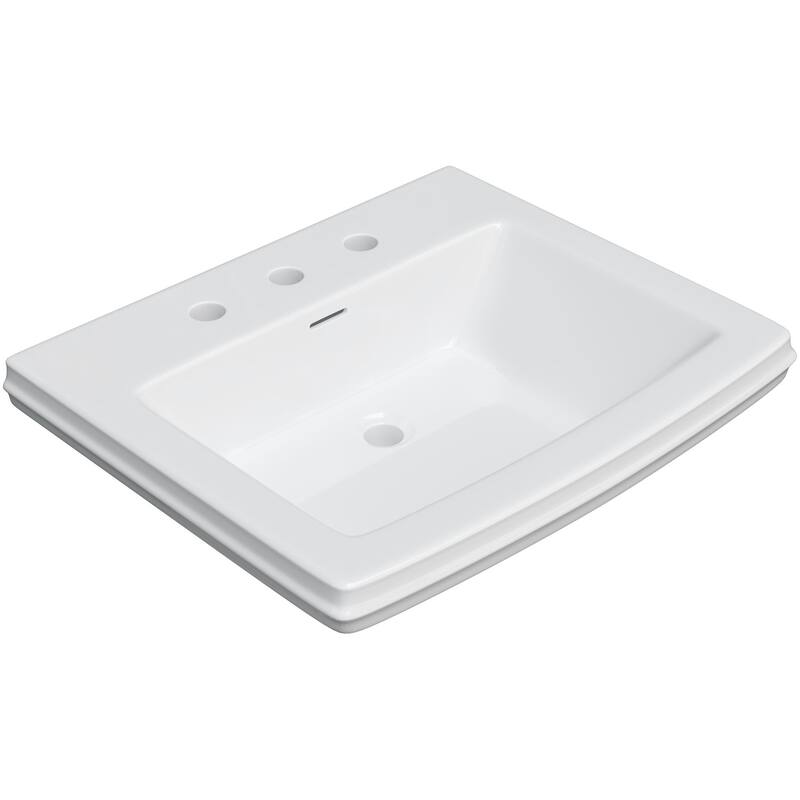 PROFLO PF1178 Holyoke 24-1/2" Rectangular Fireclay Pedestal Bathroom - White