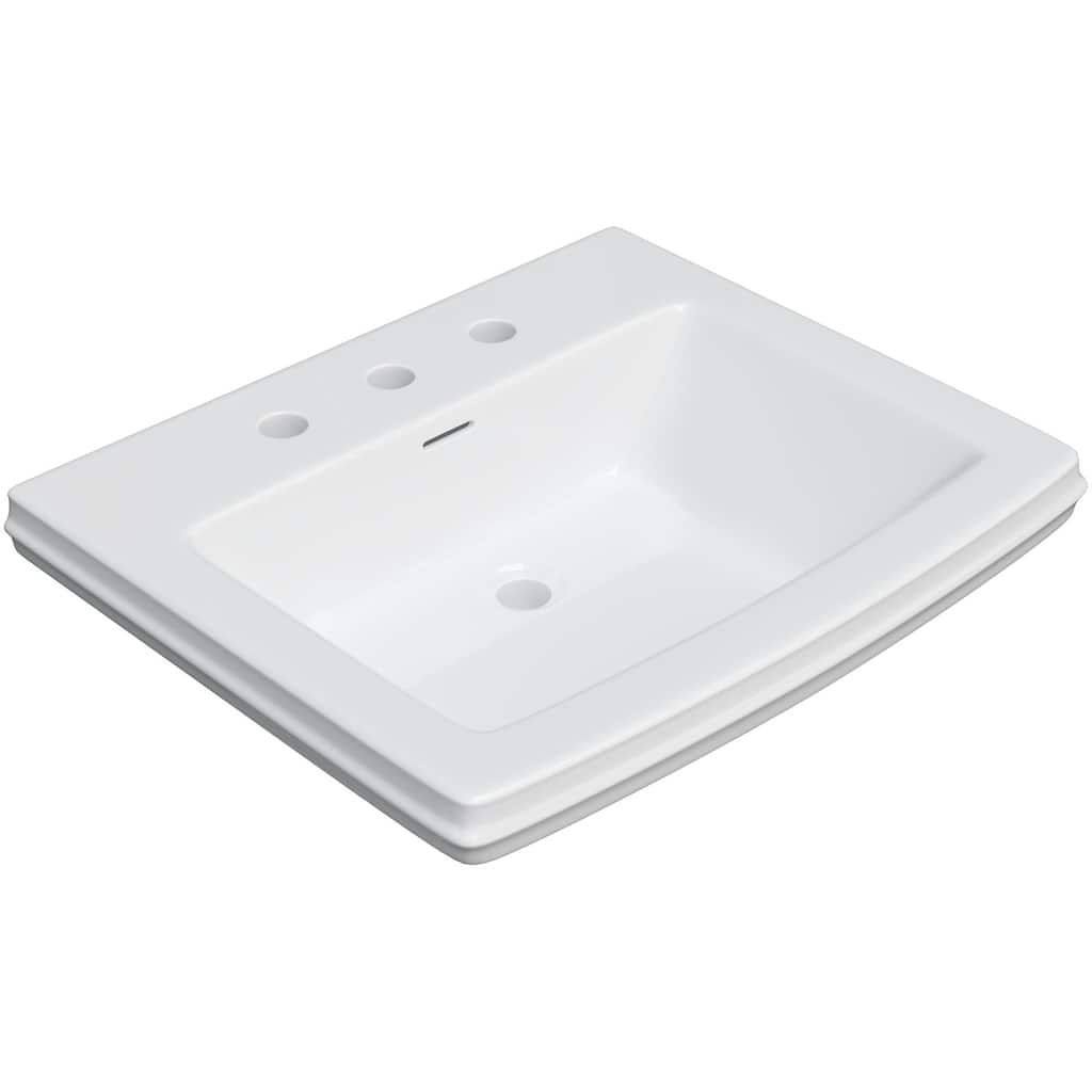PROFLO PF1178 Holyoke 24-1/2" Rectangular Fireclay Pedestal Bathroom