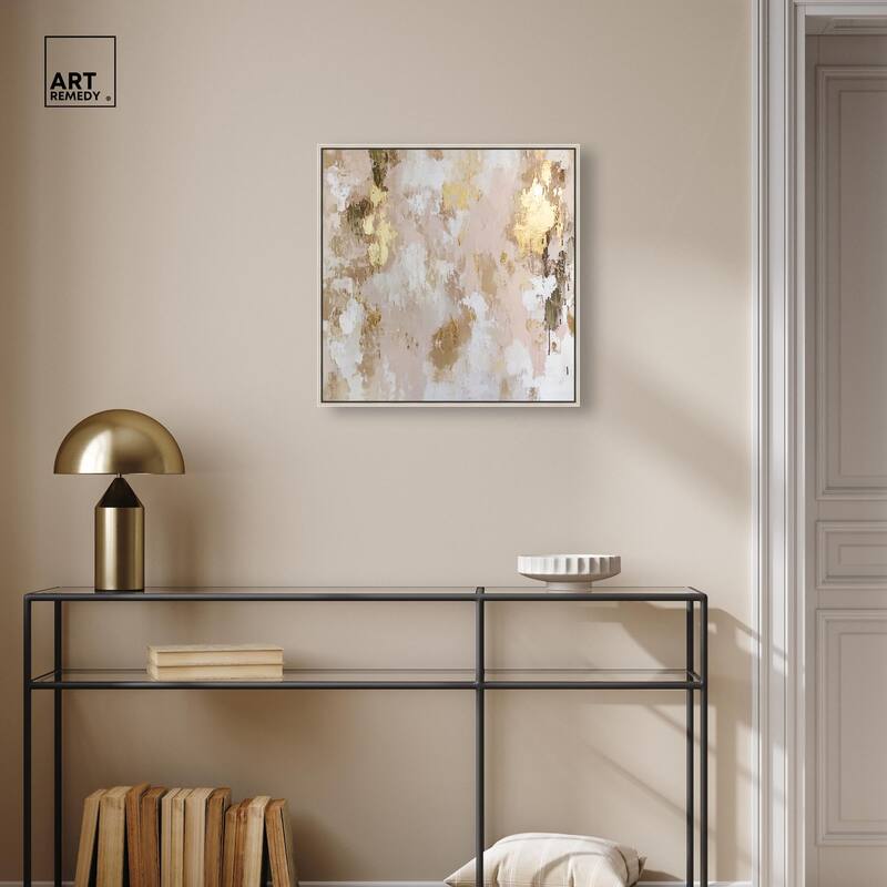 Golden Glimmer Gesture I Canvas by Art Remedy