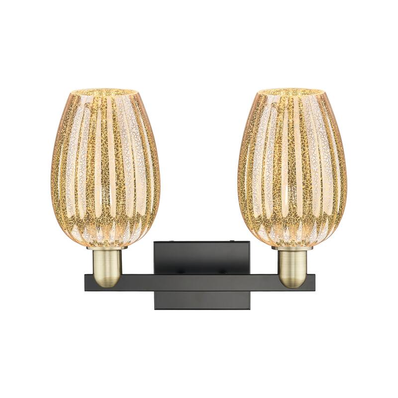 Innovations Lighting Downtown Urban - Preston - 2 Light 16" Flute Shade Bath Vanity Light