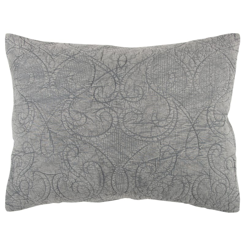 Anthony Cotton Sham in Gray - Standard