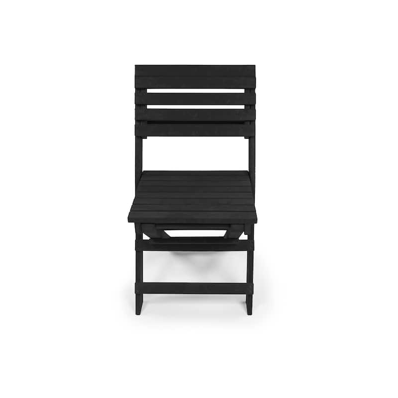 Las Cabos Fully Assembled All-Weather Recycled HDPE Outdoor Folding Bistro Chair