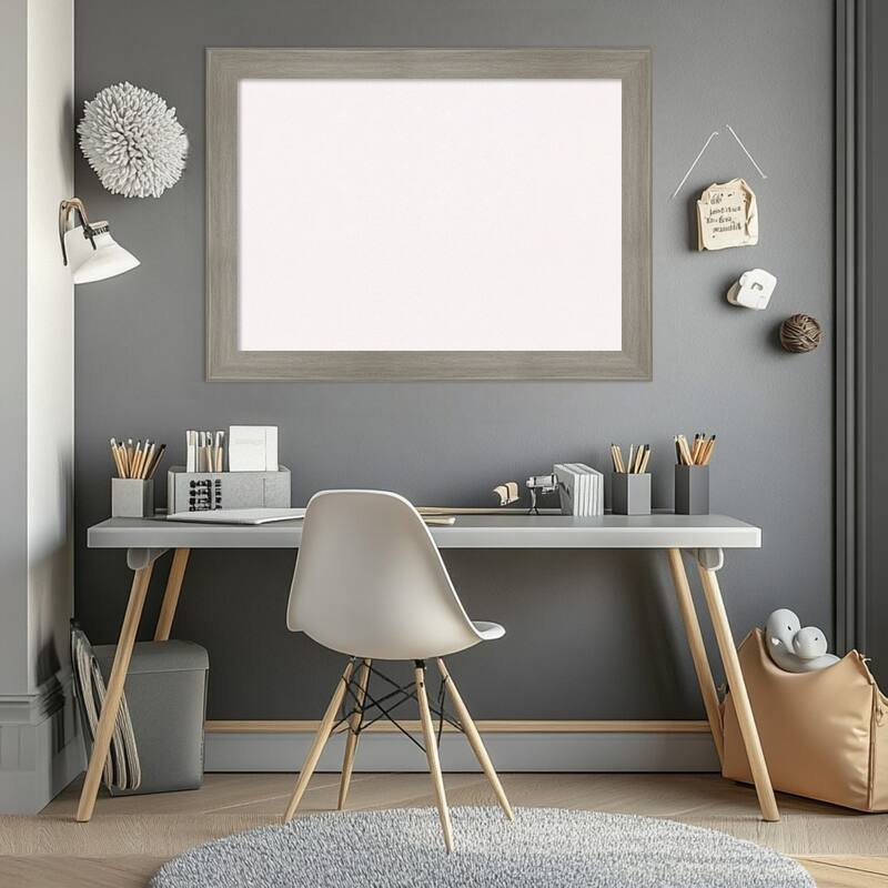 Grand Greywash Narrow Framed Cork Board - Bulletin Board, Organization Board, Pin Board