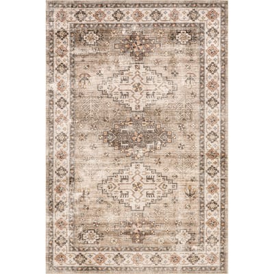 Lauren Liess x Rugs USA Barbary Distressed Machine Washable Area Rug