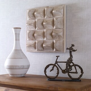 3D Scooped Wooden Wall Decoration - 20.25"