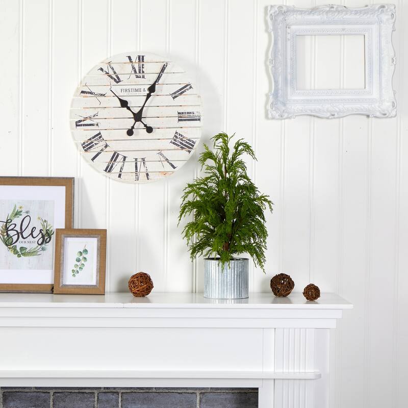 20 Inch Artificial Christmas Tree with Planter - Holiday Pine Decor for Home, Office, Tabletop - Green - 11-20 Inches