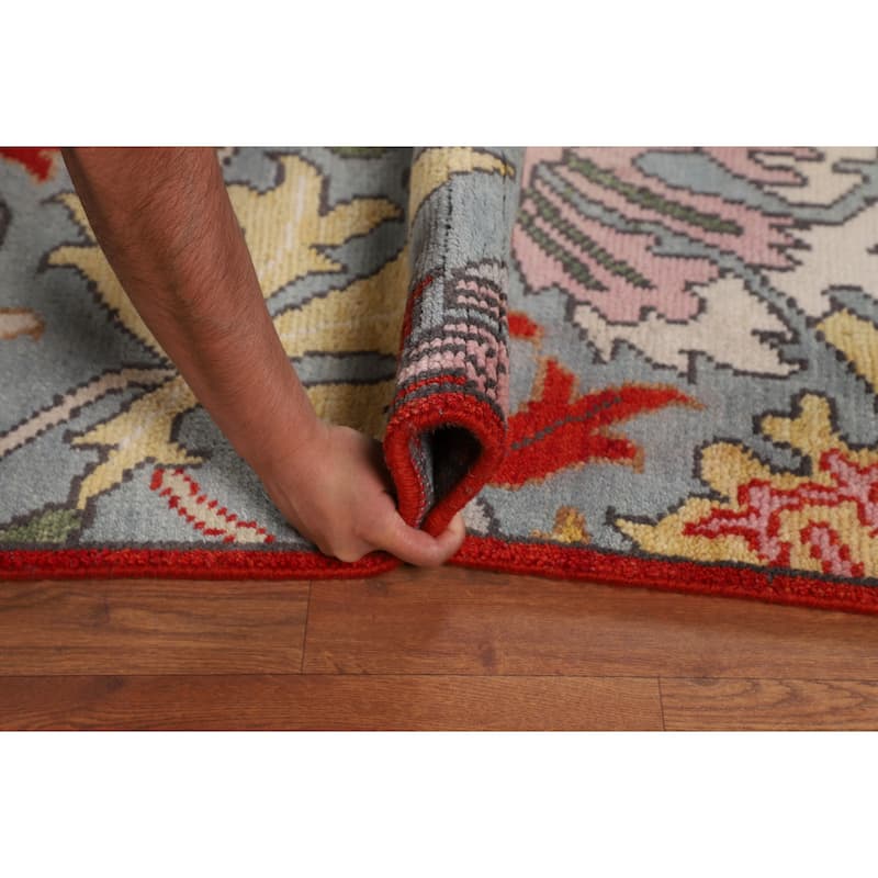 Animals Design Floral Gray Ziegler Indian Rug Handmade Wool Carpet - 8'8"x 11'8"