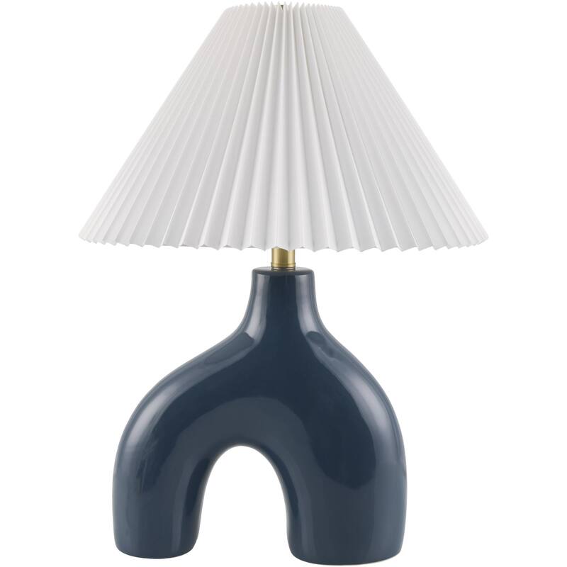 Livabliss Solara Traditional Accent Table Lamp - Dark Blue/White