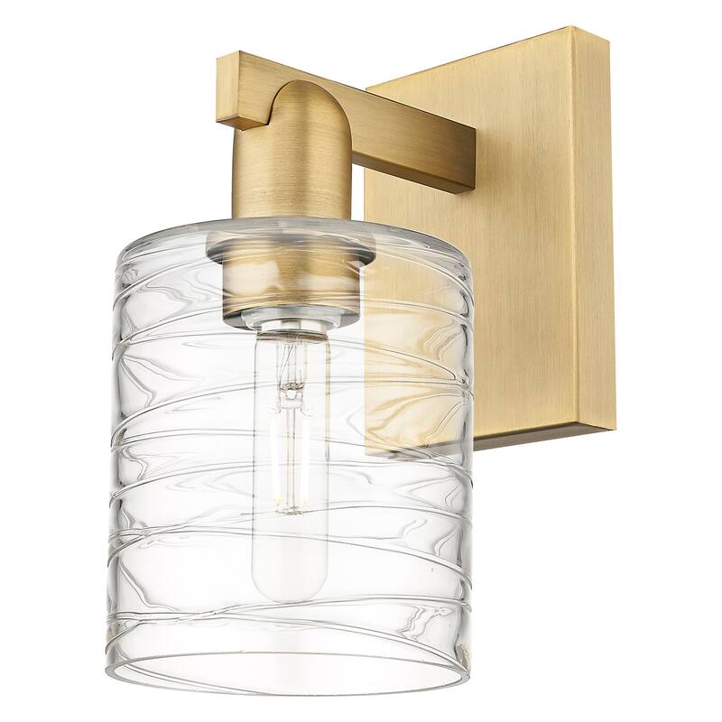 Innovations Lighting 716-1W-11-5 Cobbleskill Sconce Cobbleskill 11" - Brushed Brass / Deco Swirl