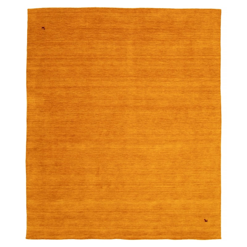 Kashkuli Gabbeh Gold Rug 8'1" x 9'8" - 8'1 x 9'8 - Dark Gold - 8'1 x 9'8