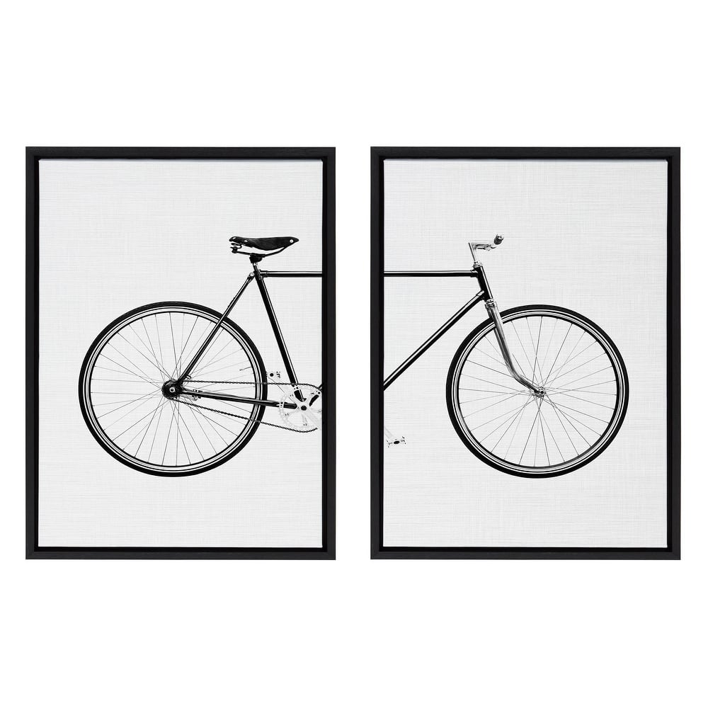 Kate and Laurel Sylvie Bicycle Canvas by Simon Te of Tai Prints