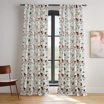 Exclusive Fabrics Botanic Garden Barcelona Velvet Curtain (1 Panel) Room Darkening Curtains For Bedroom & Living Room Curtains
