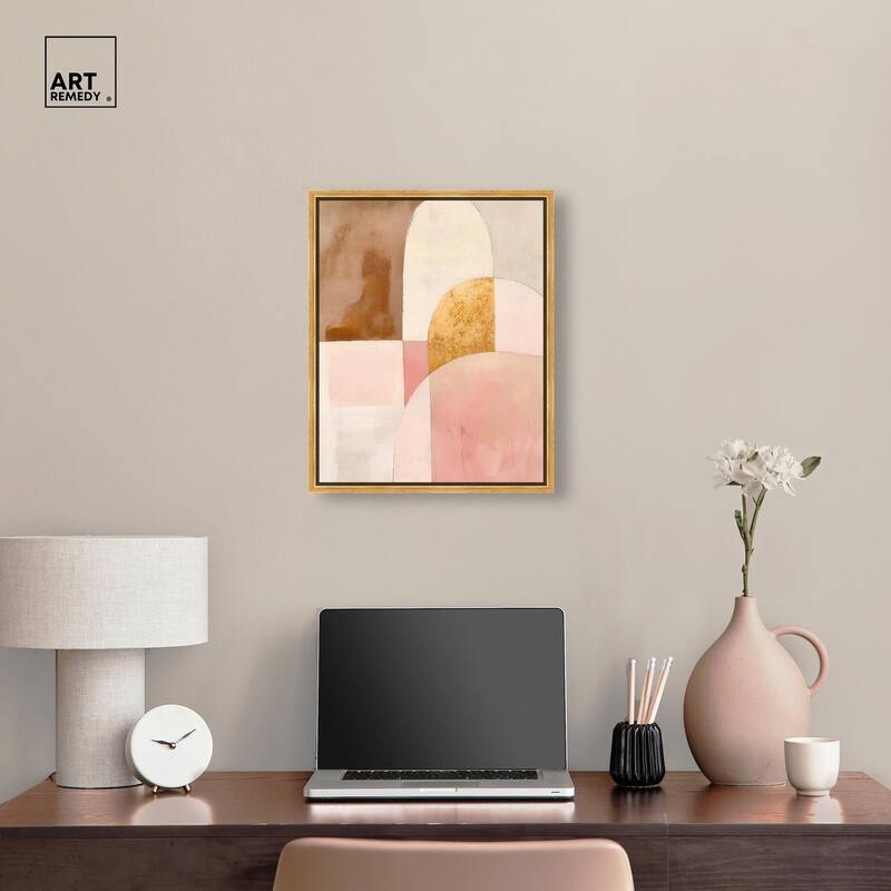 Rose Quartz and Sand I Canvas by Art Remedy