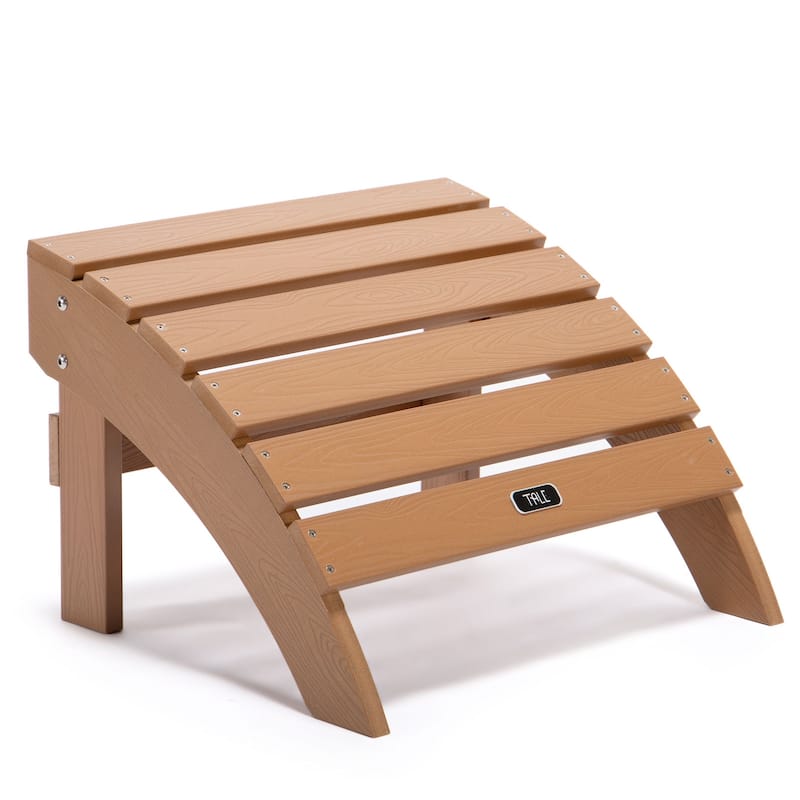 Adirondack Ottoman Footstool for Outdoor Patio Garden Porch - Brown