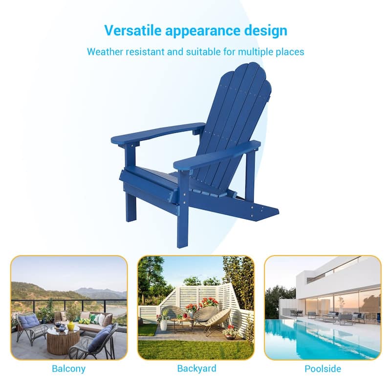 BONOSUKI Patio Adirondack Chairs Weather-resistant(Set of 2)