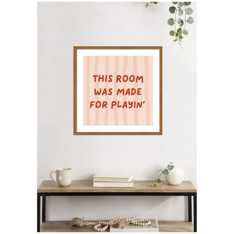 Kate and Laurel This Room Was Made For Playing Square by Laura Moss Framed Wall Art Print