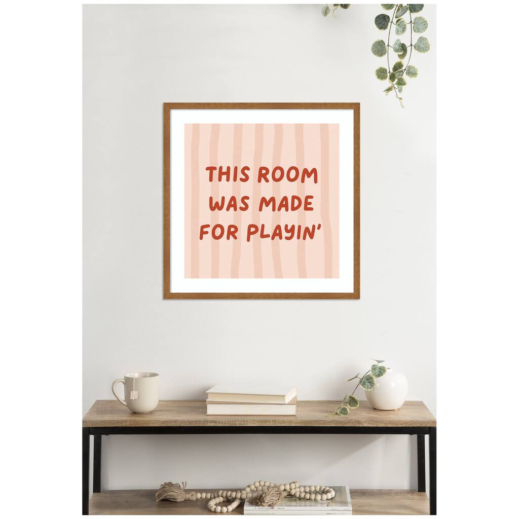 Kate and Laurel This Room Was Made For Playing Square by Laura Moss Framed Wall Art Print